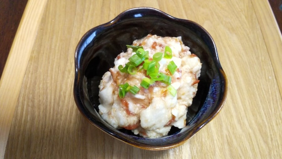 たたき長芋と梅おかかあえ