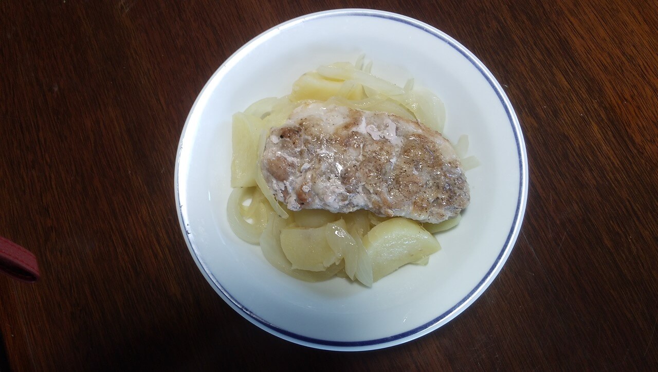 あさイチの豚ロース肉のブーランジェ風を作ってみました！