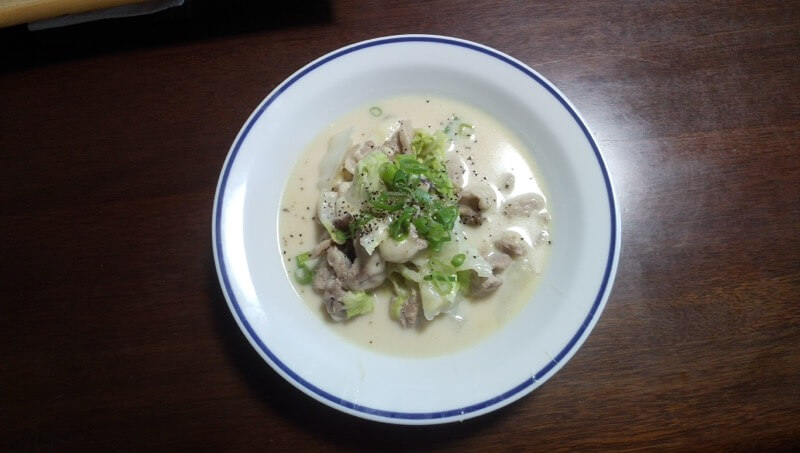 あさイチの白菜と鶏肉のミルク煮を作ってみました！