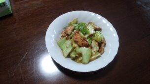 あさイチの春のキャベツと鶏むね肉のピリ辛炒めを作ってみました！